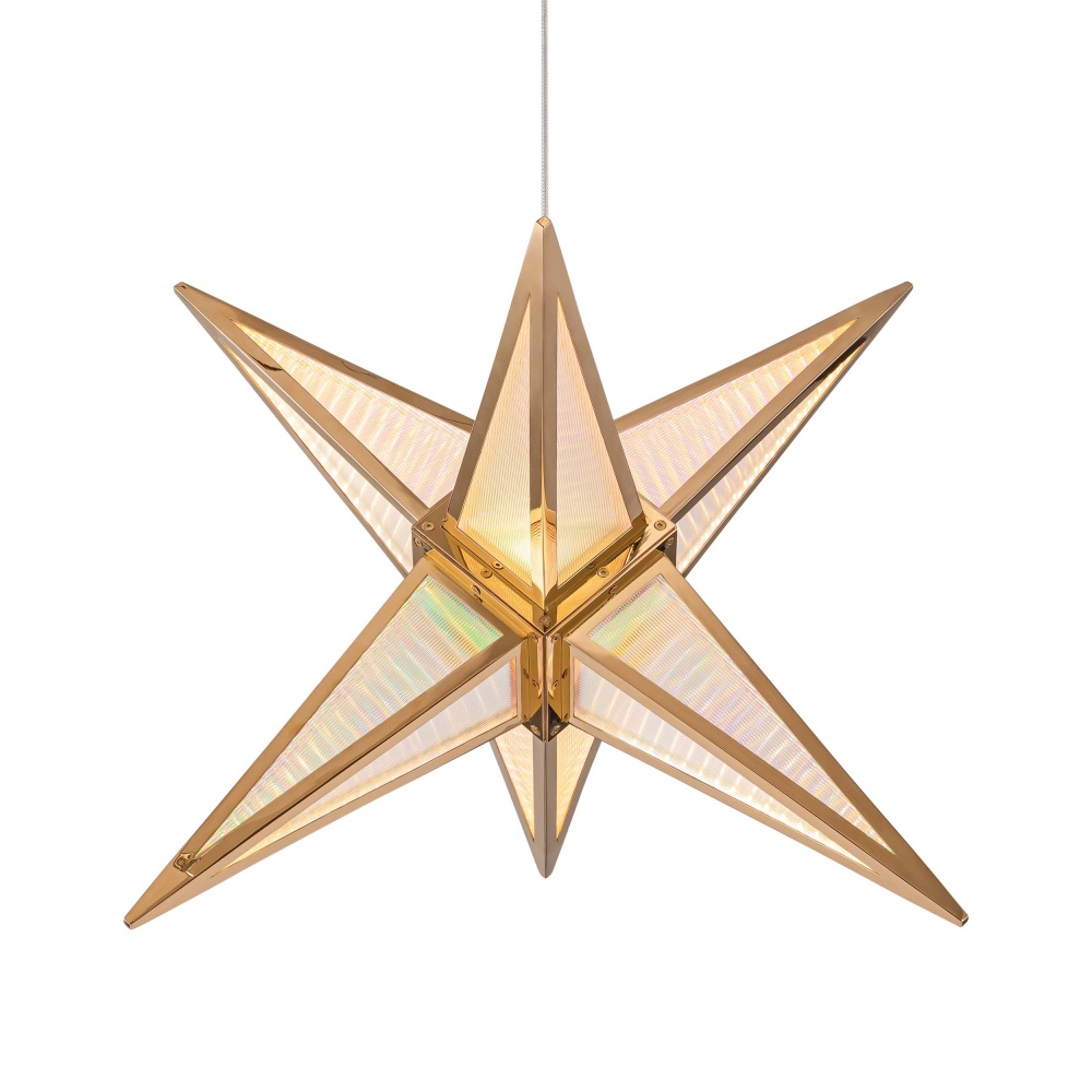 Ziva by Golden Lighting Spectrum Integrated LED 18in Pendant in Rose Gold